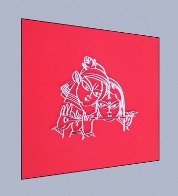 Radha Krishna Poster Handcrafted without Frame(#954)-gallery-2