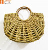 Natural Straw Mini Net Handmade U bag(#956)-thumb-0