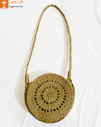 Natural Straw Round Stylish Sling Bag for Women(#962) - Getkraft.com