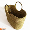 Natural Straw Large Picnic Bag(#979)-thumb-1