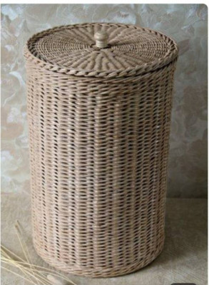 Rattan Cane Basket with Lid(#991)-gallery-0